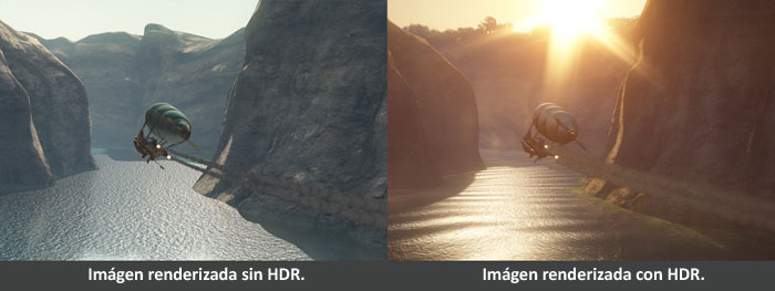 Comparativa de renderizado HDR